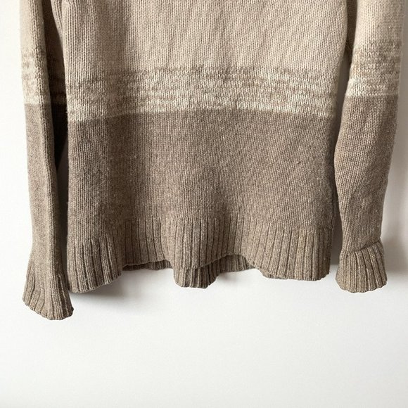 Patagonia 100% Lambswool Zip Up Cardigan Sweater Beige Cream Size Medium - Picture 5 of 6